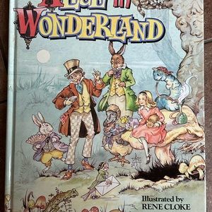 Vintage 1990 Alice in Wonderland unique Rene Cloke illustrations Derrydale Books